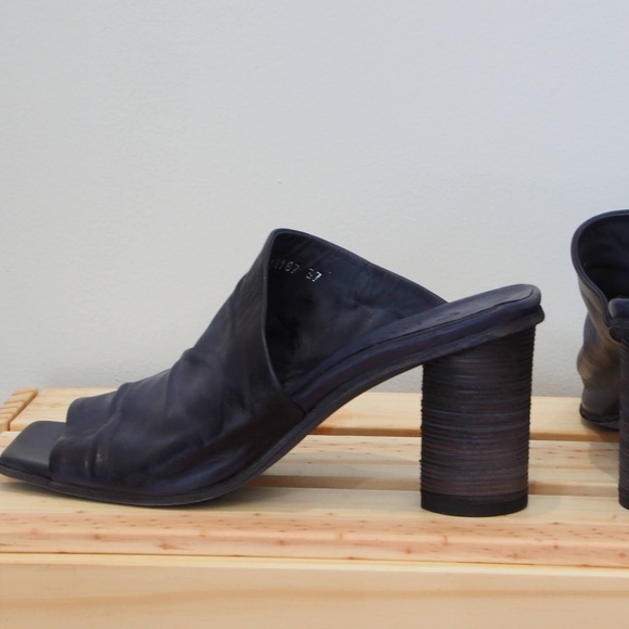 Blue High Heels Shoes Platform Sole Stock Photo 206575462  Shoto Blue Leather Heels